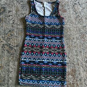 Multi-colored mini dress